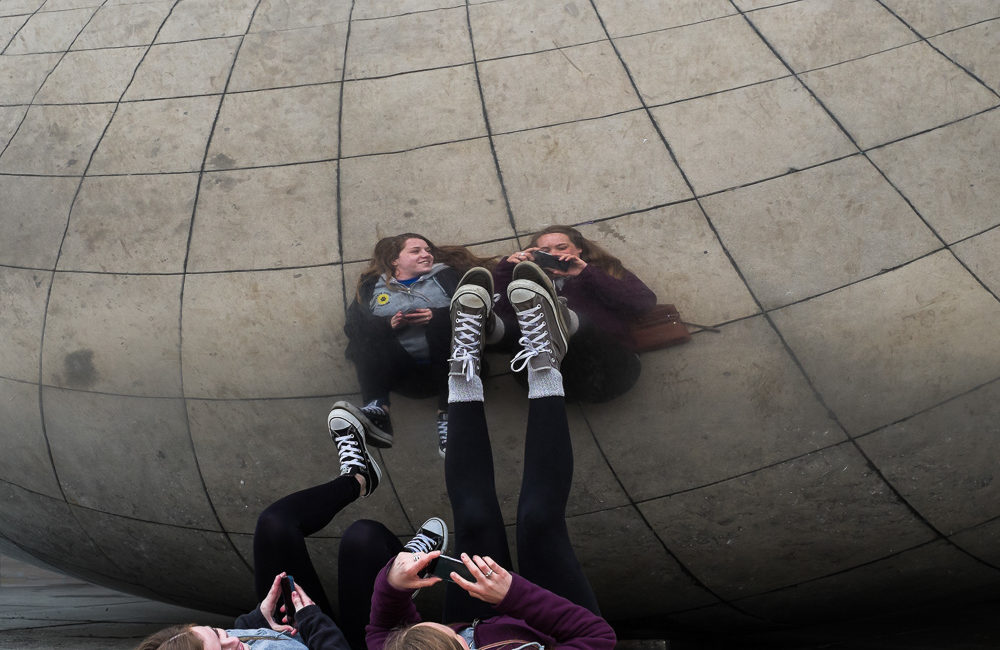 a selfie at the bean in Millennium Park