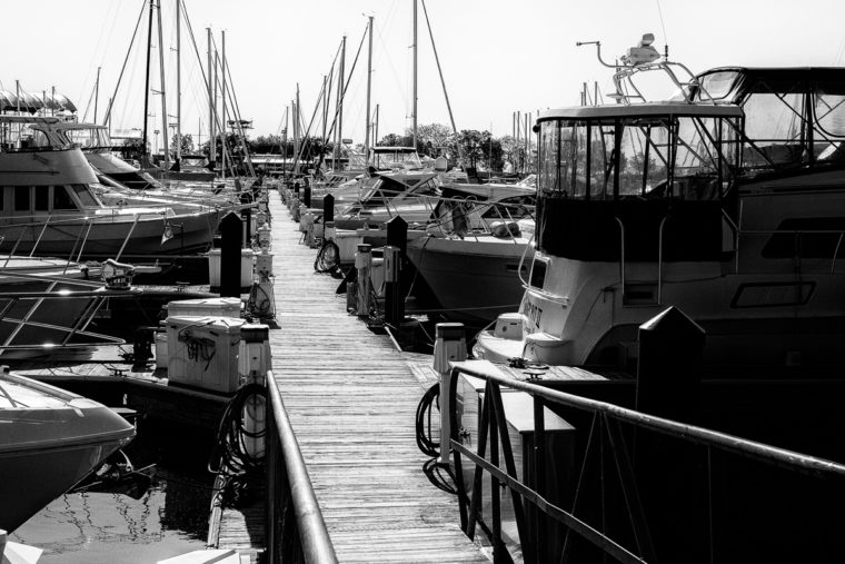 a boat parking lot