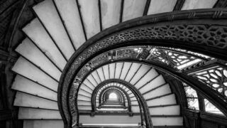 spiral staircase in the Rookery Building
